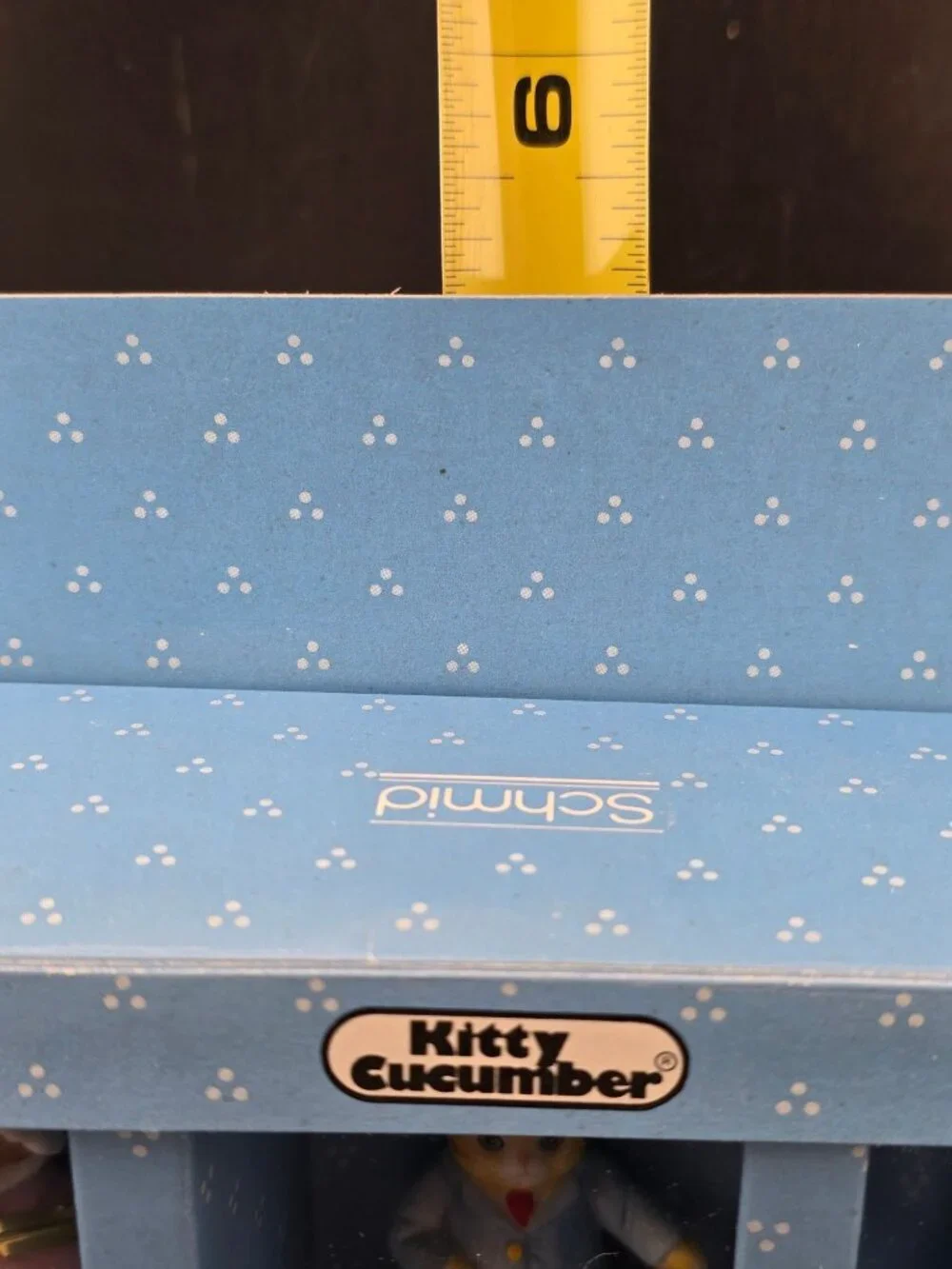 NIB Vintage Kitty Cucumber Collectible Victorian Cat Thimbles Set/3 I992